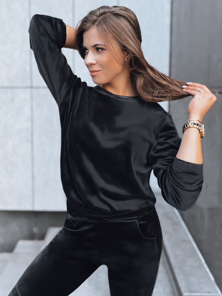 Damski komplet welurowy VELVET HARMONY czarny Dstreet
