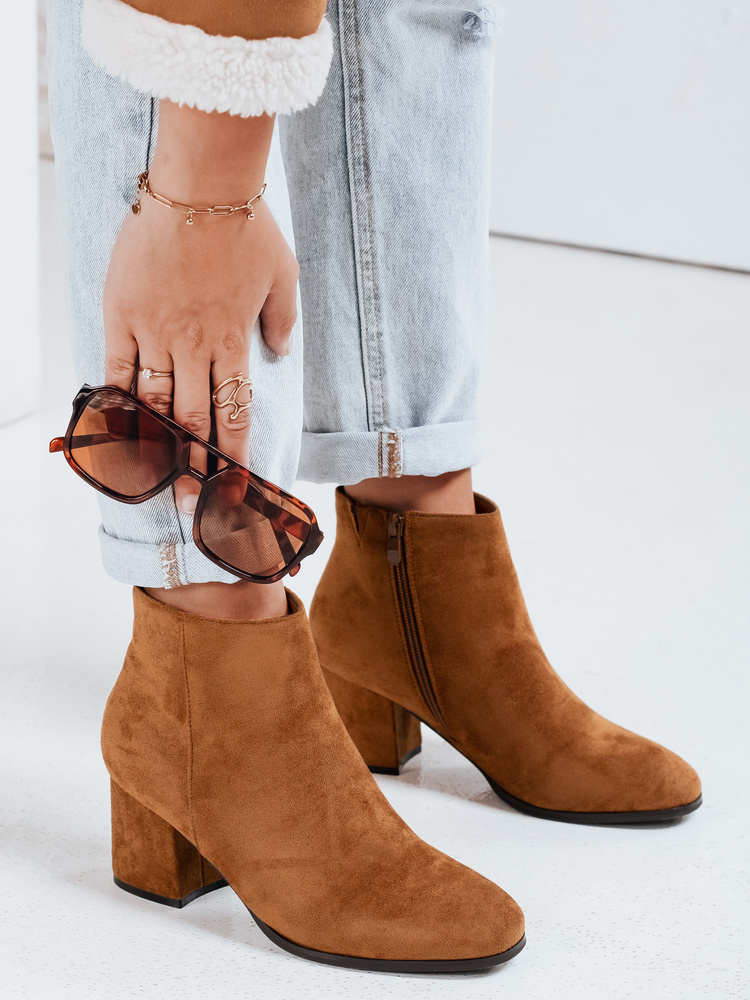 Botki damskie LORNE kamelowe Dstreet