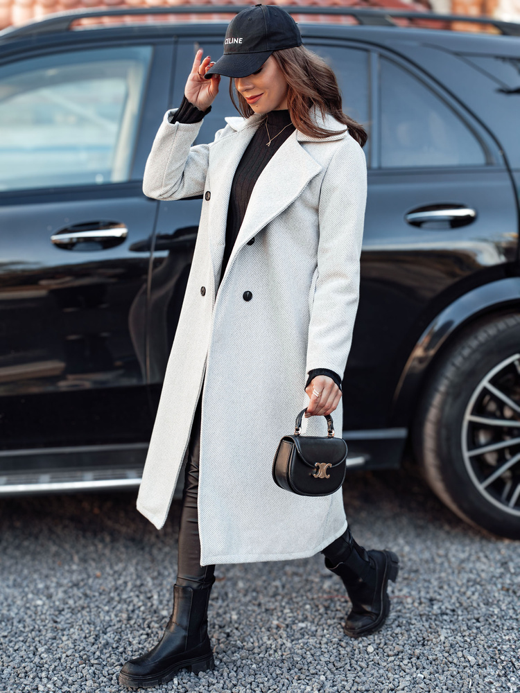 Palton gri pentru femei Dstreet