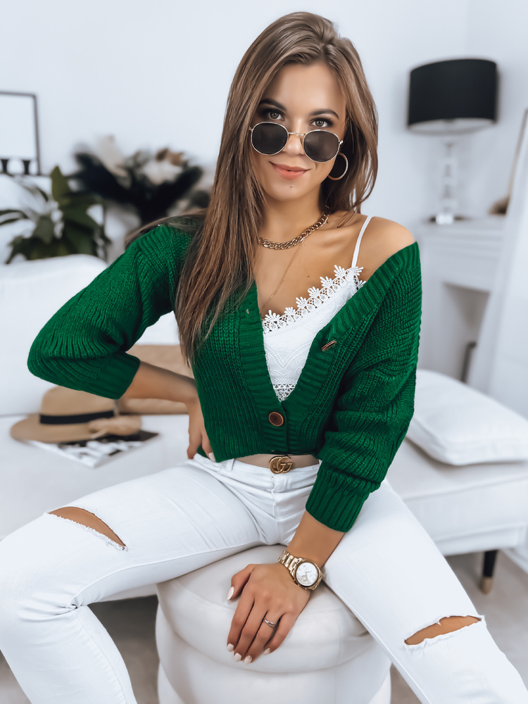 Sweter damski MINSTRAL zielony Dstreet
