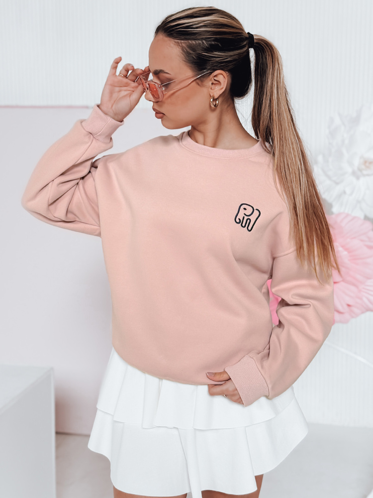 Bluza damska masełko z haftem SOFTSLON różowa Dstreet