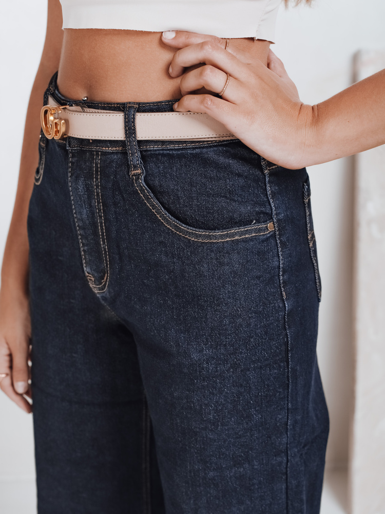 Blugi cu croi larg pentru femei, granat