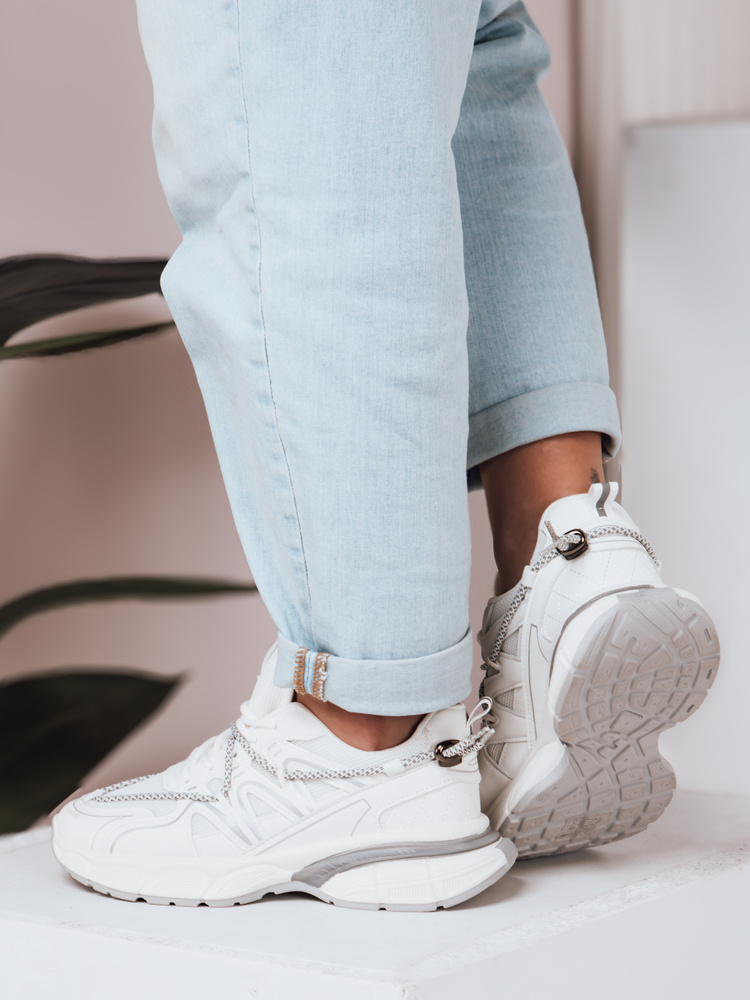 Teniși sport pentru femei LUXORUNS albi