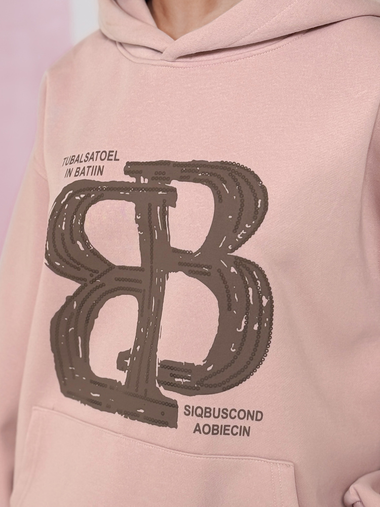 Bluza damska oversize z kapturem LITESSO różowa Dstreet