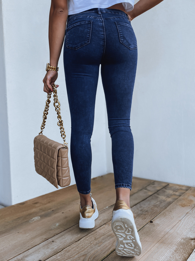 Jeansy damskie FLAWIA niebieskie Dstreet