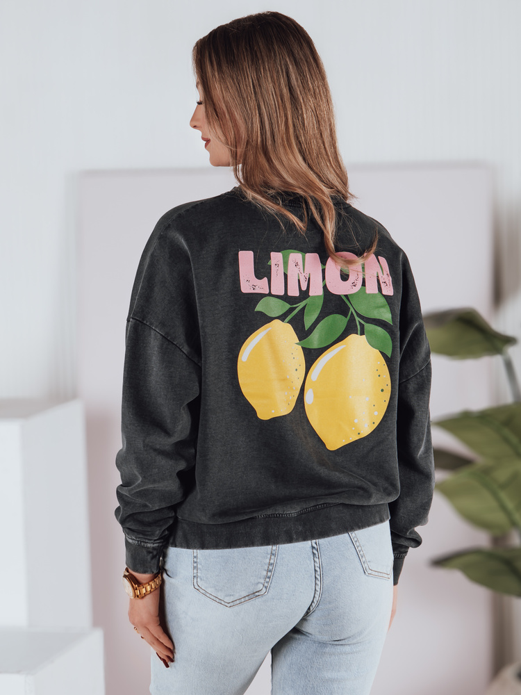 Bluza damska one size LEMONFIT grafitowa Dstreet