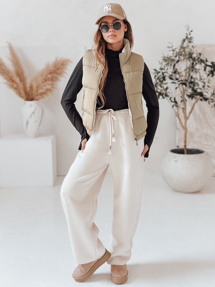 Vestă bej pentru femei URBANELLE