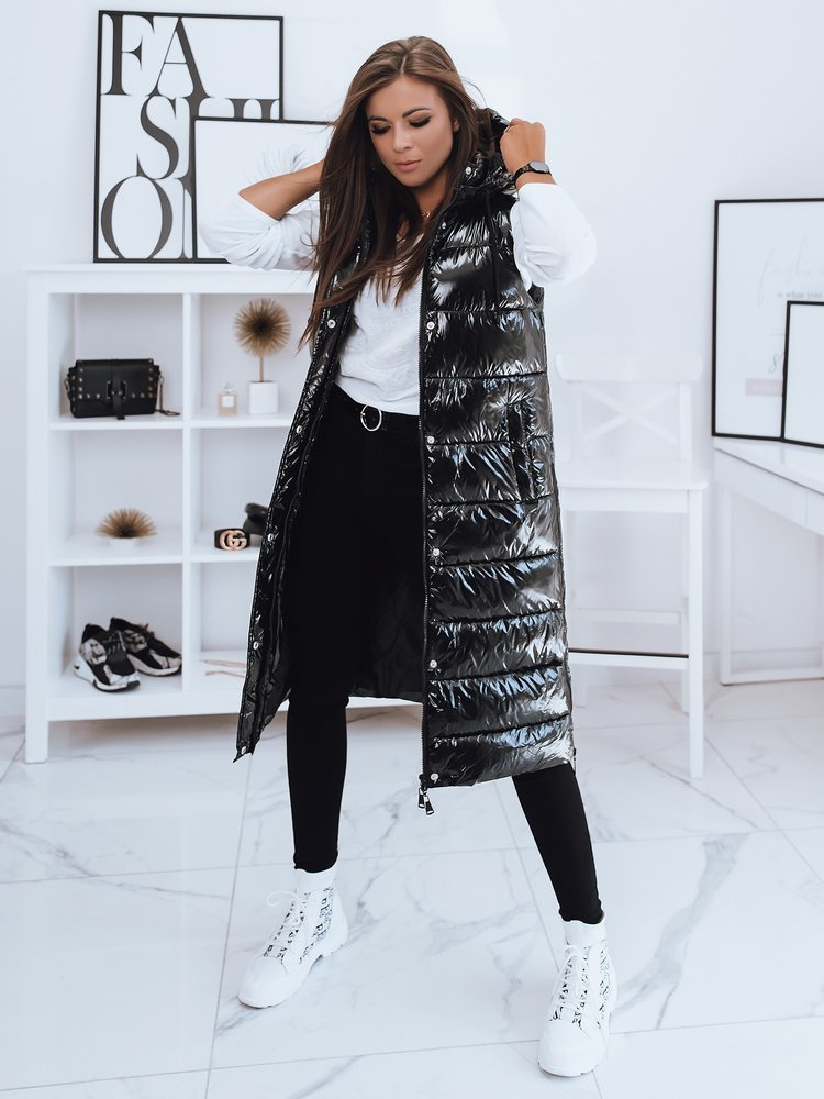 Kamizelka pikowana damska GANTINI czarna Dstreet