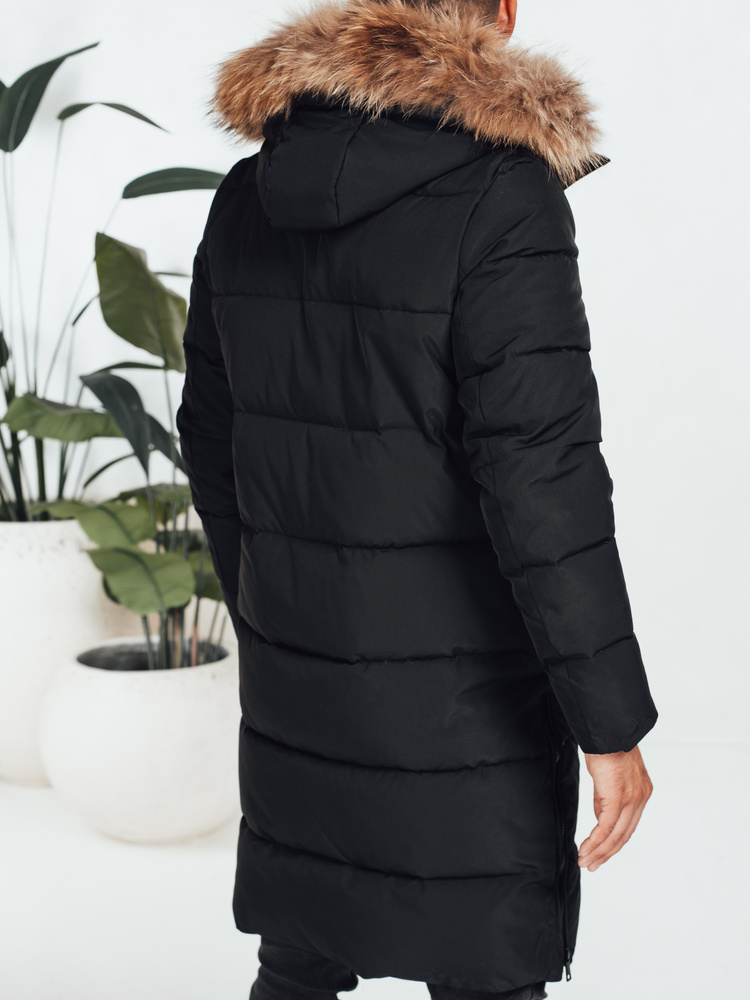 DStreet Męska kurtka zimowa pikowana czarna