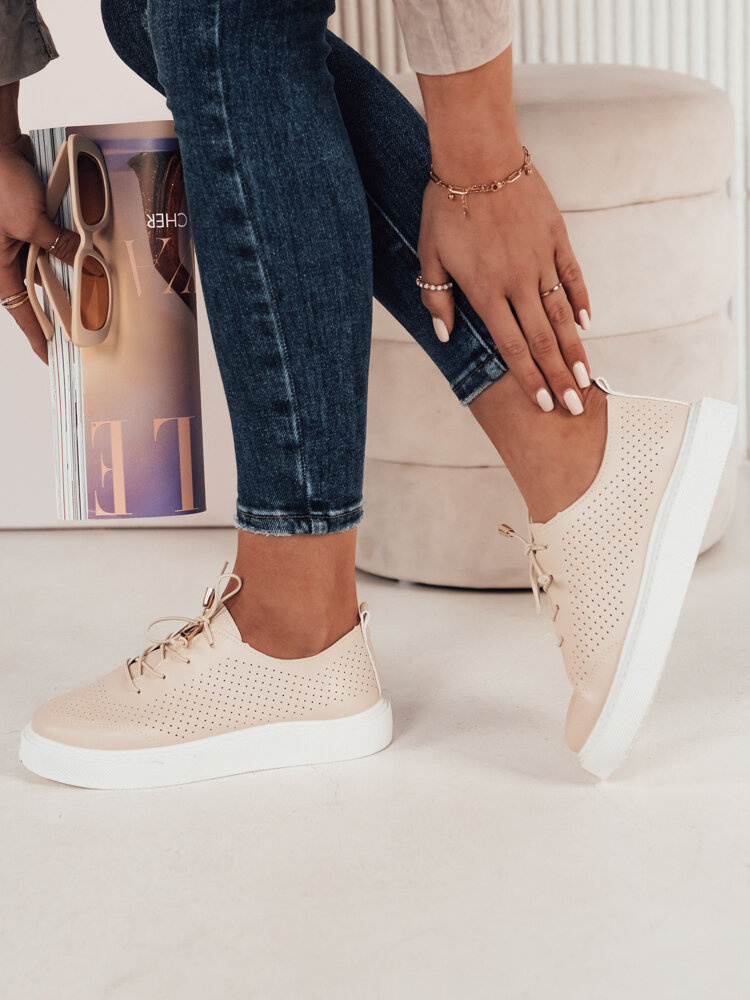 Buty damskie JUNCO beżowe Dstreet