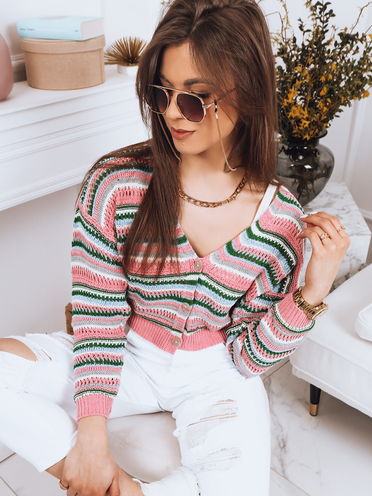 Sweter damski COLORFUL różowy Dstreet