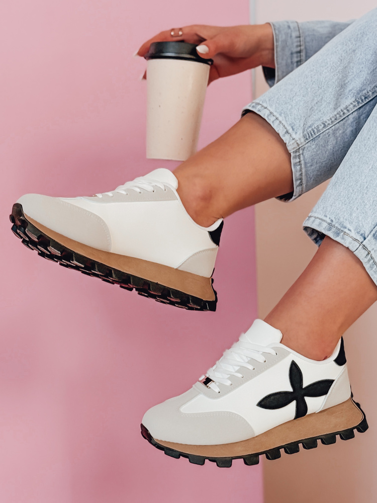 Sportowe sneakersy damskie FLEXIMOT białe Dstreet