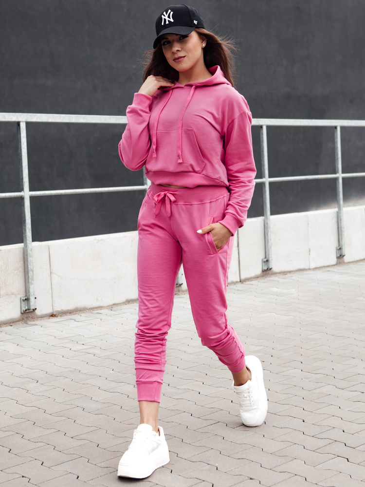 Bluza damska z kapturem TRENDHOOD różowa Dstreet