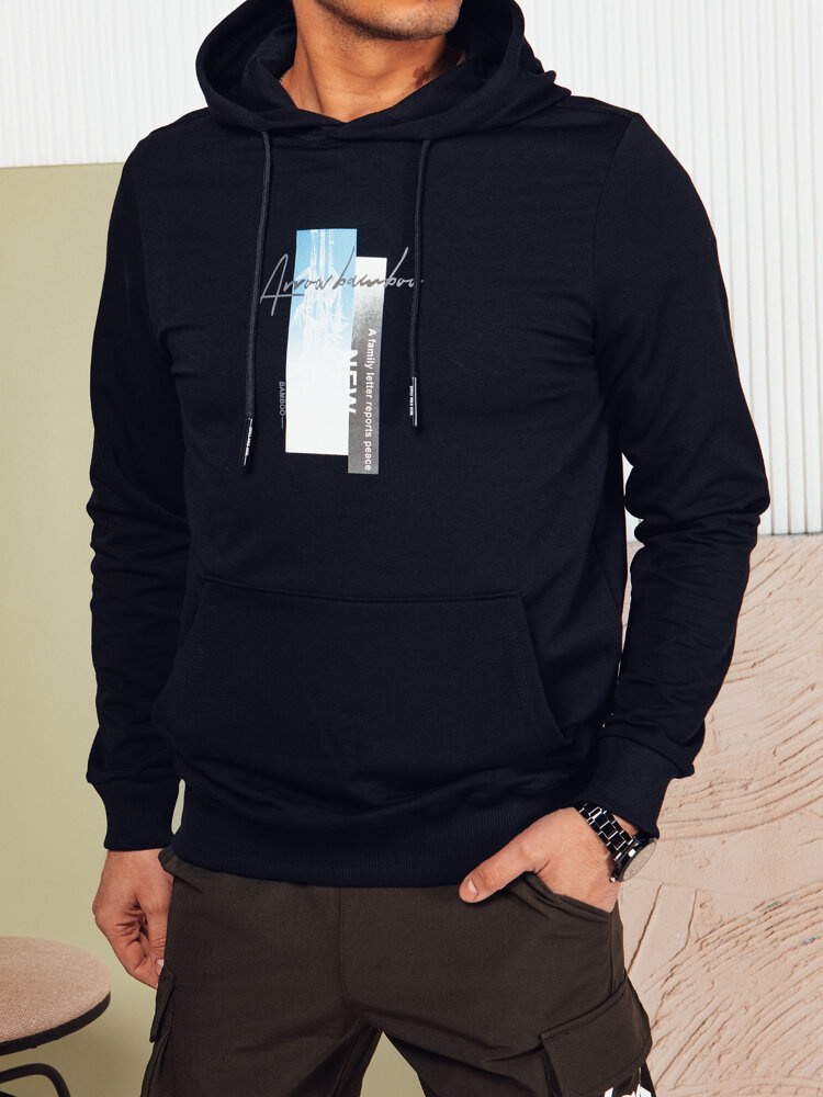Bluza męska z kapturem granatowa Dstreet