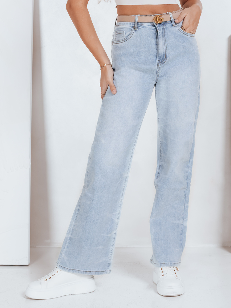 Blugi drepți cu talie înaltă pentru femei