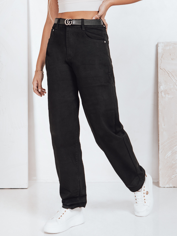 Blugi negri largi pentru femei Dstreet