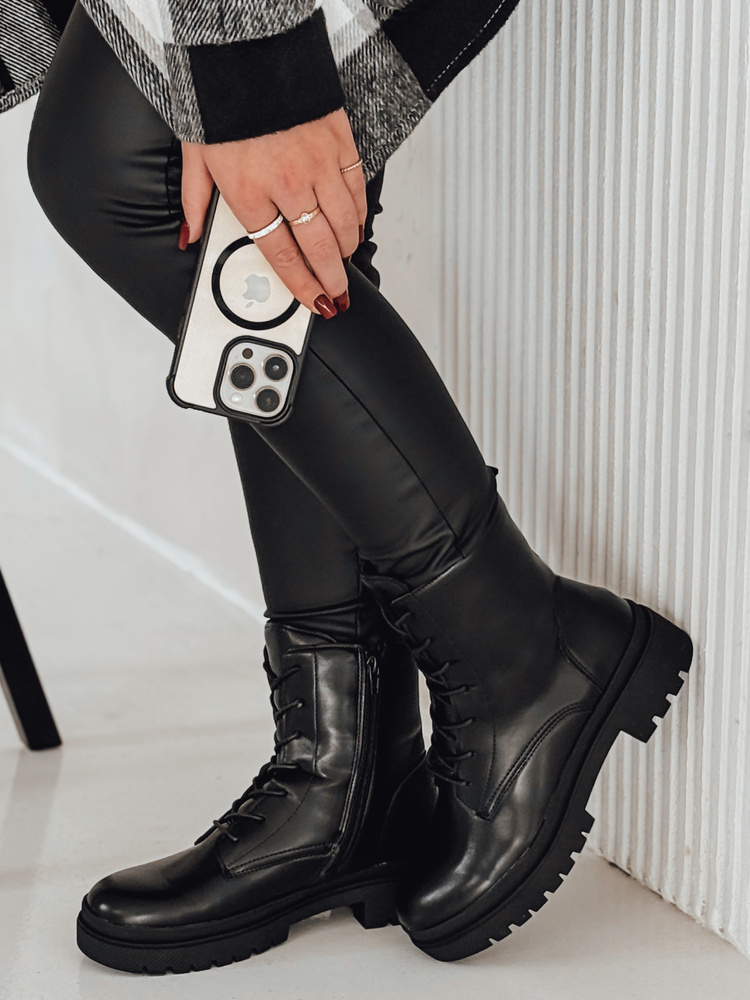 Botki damskie workery STYLOBOSS czarne Dstreet