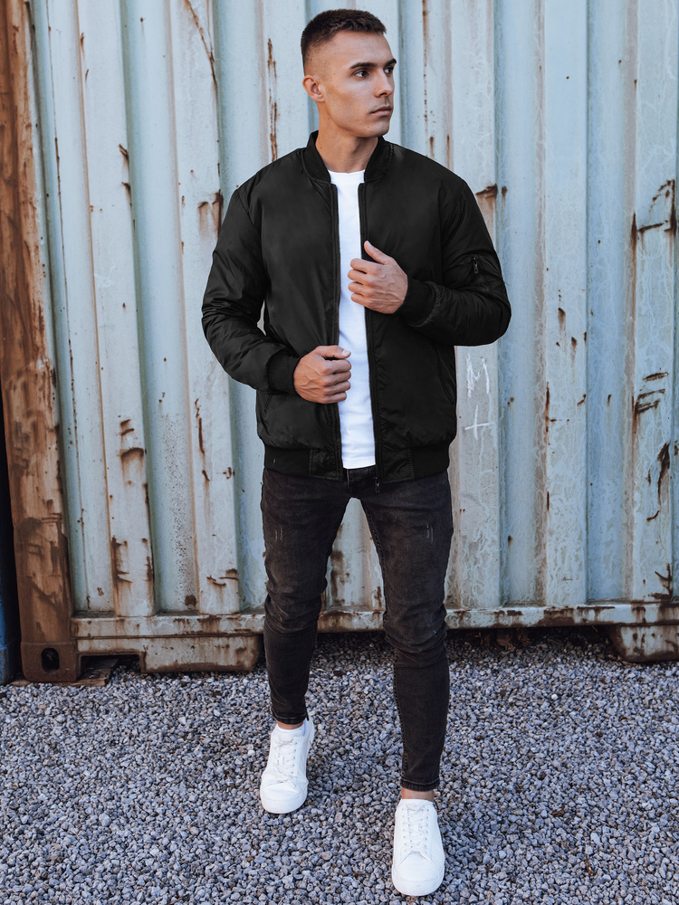 Kurtka męska bomber jacket czarna Dstreet
