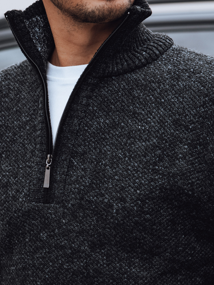 Sweter męski czarny Dstreet