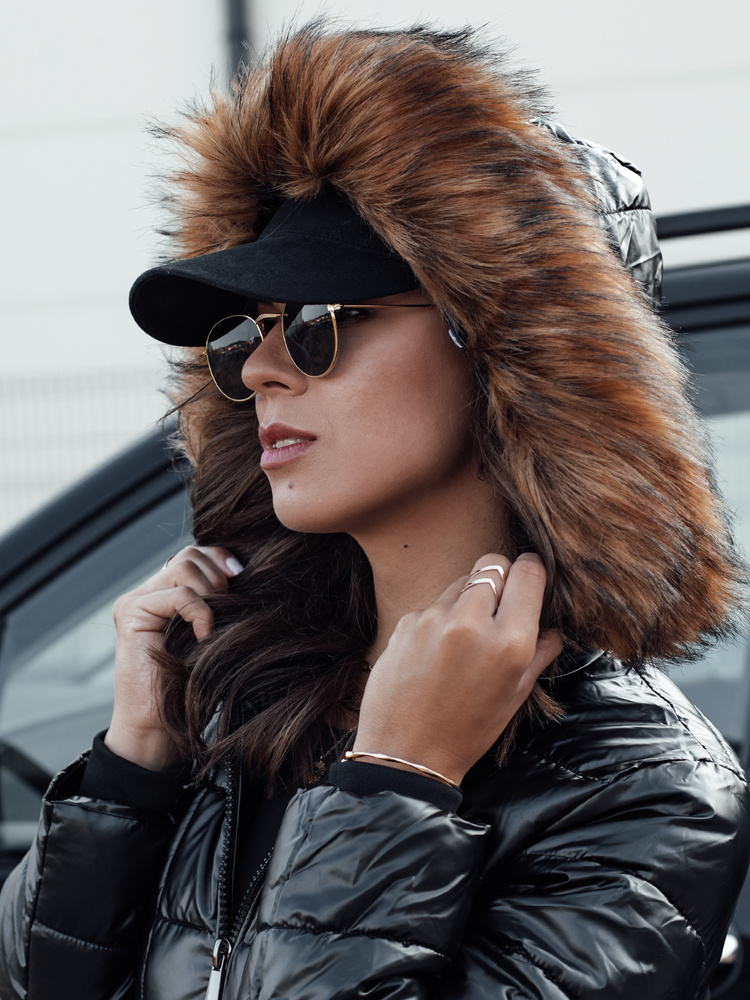 Geacă de iarnă WINTERZIP pentru femei cu glugă