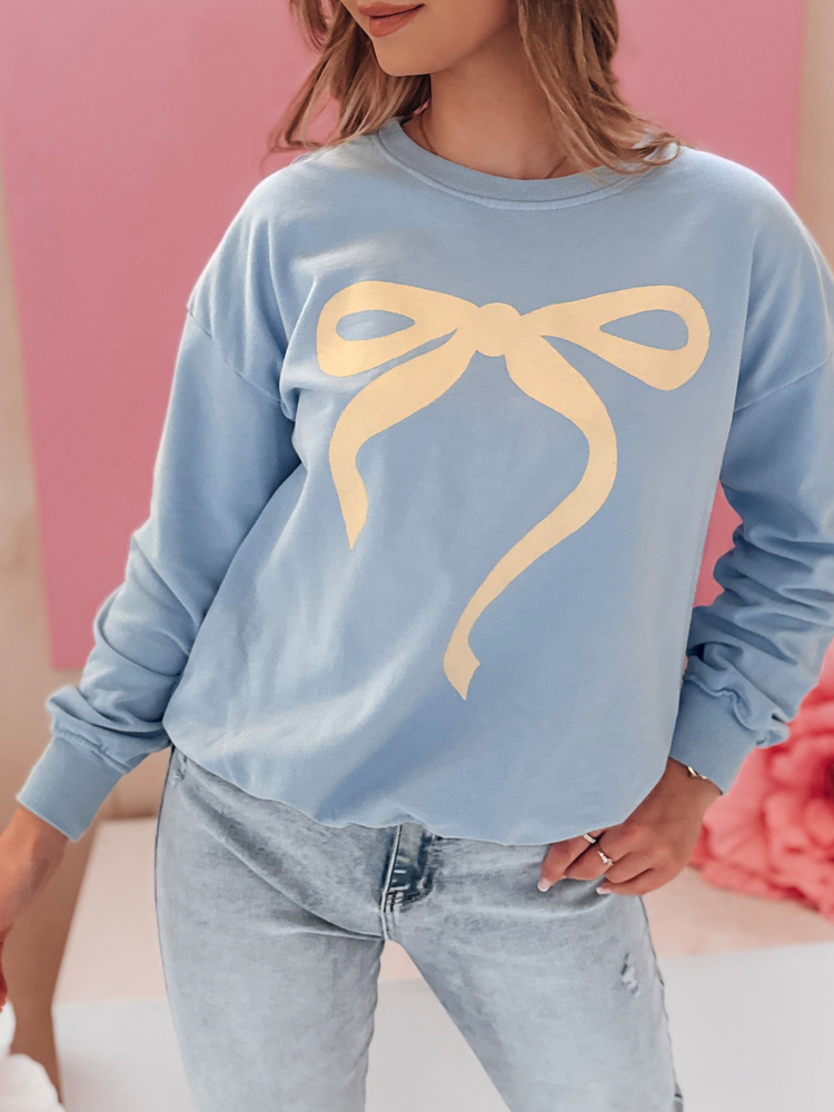 Bluza damska one size oversize SOFTTIE błękitna Dstreet