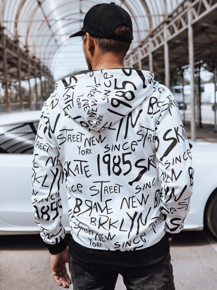 Bluza męska z kapturem biała Dstreet