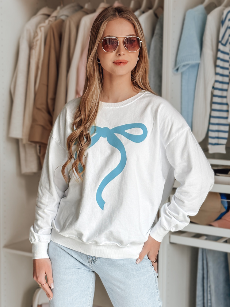 Hanorac supradimensionat pentru femei SOFTTIE alb