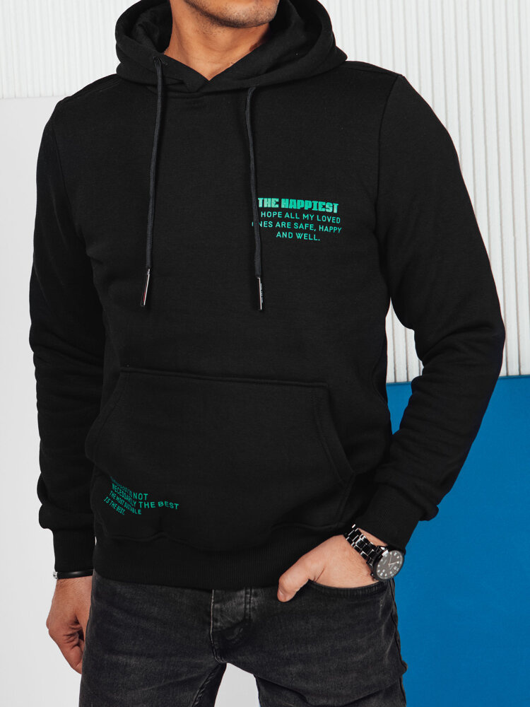 Bluza męska z kapturem czarna Dstreet
