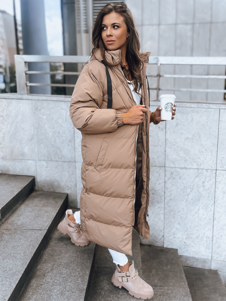 Dámska zimná bunda COZYSEASON Farba tmavobéžová DSTREET
