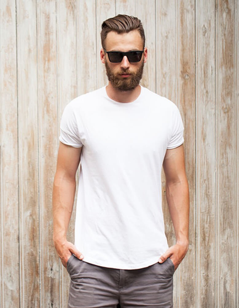 T-shirt męski biały Dstreet