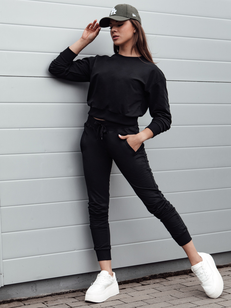 DStreet Spodnie damskie dresowe FITS czarne