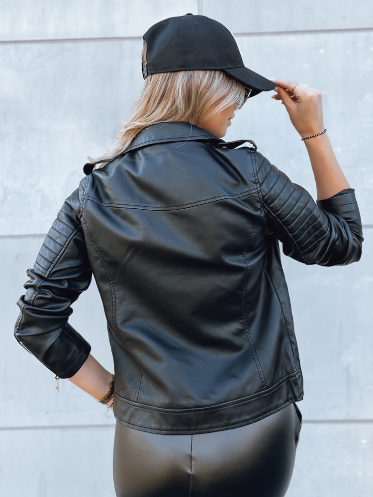 Kurtka damska skórzana HAUTE VISTA czarna Dstreet