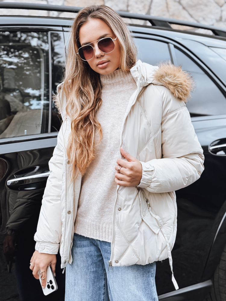 Dámska zimná pikovaná bunda s kapucňou