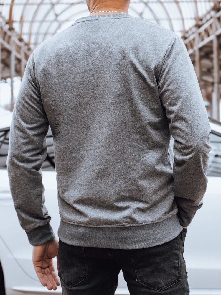 Bluza męska bez kaptura szara Dstreet