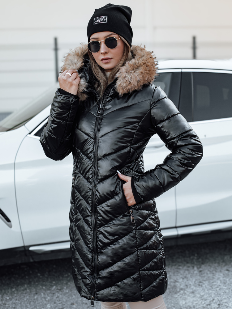 Women's winter quilted jacket BELLATRIX black Dstreet