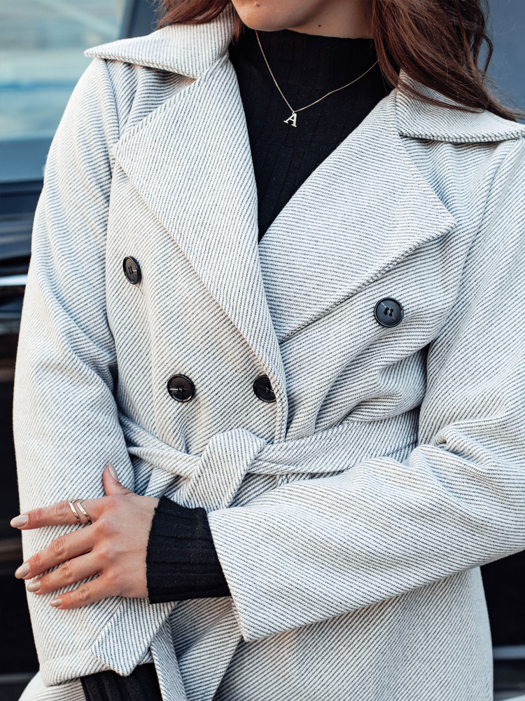 Palton gri pentru femei Dstreet