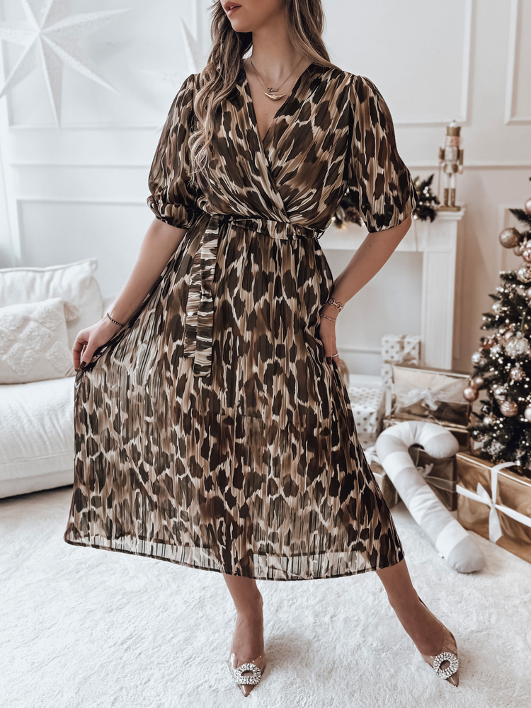 Rochie midi elegantă ANIMALIA