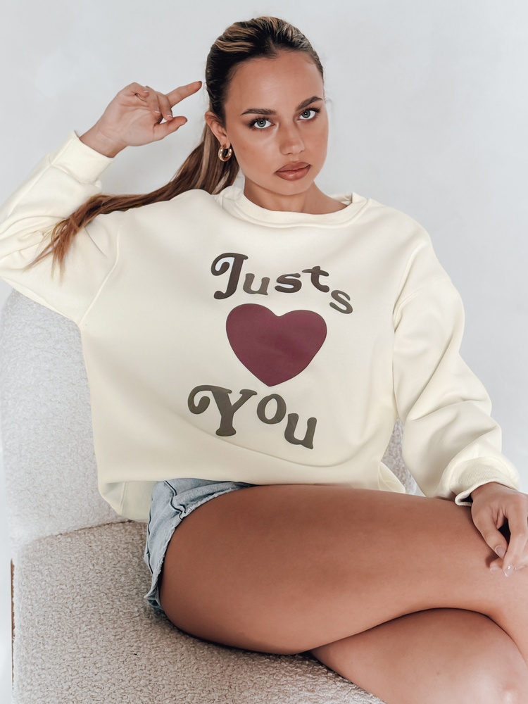 Bluza damska masełko oversize FEELME beżowa Dstreet