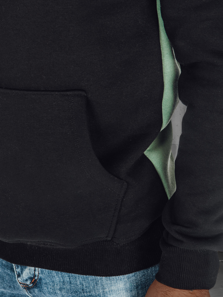 Bluza męska basic z kapturem miętowa Dstreet