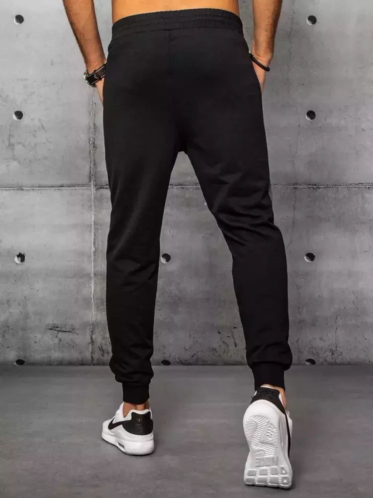 Spodnie męskie dresowe czarne Dstreet