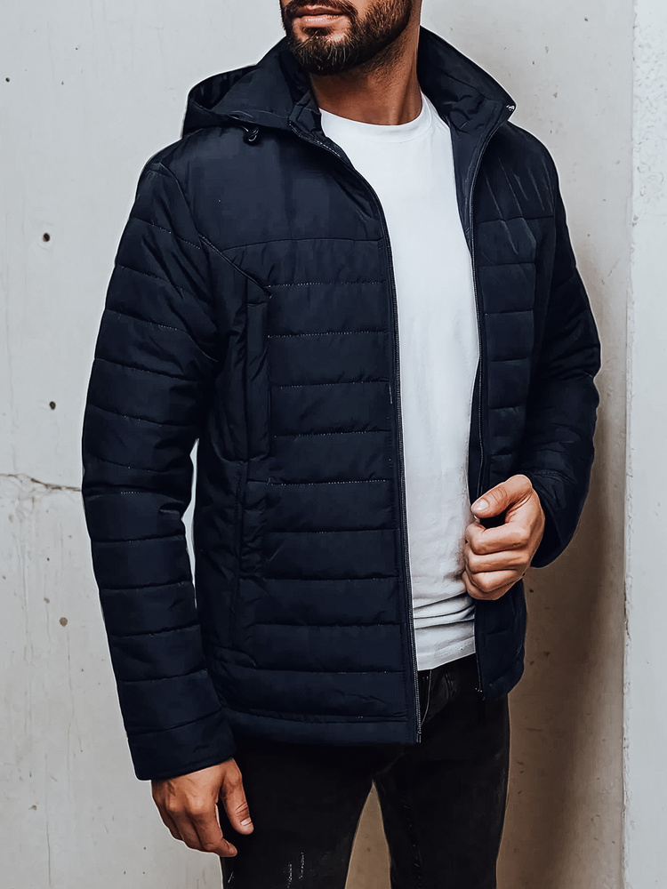 Jachetă matlasată bărbătească cu glugă