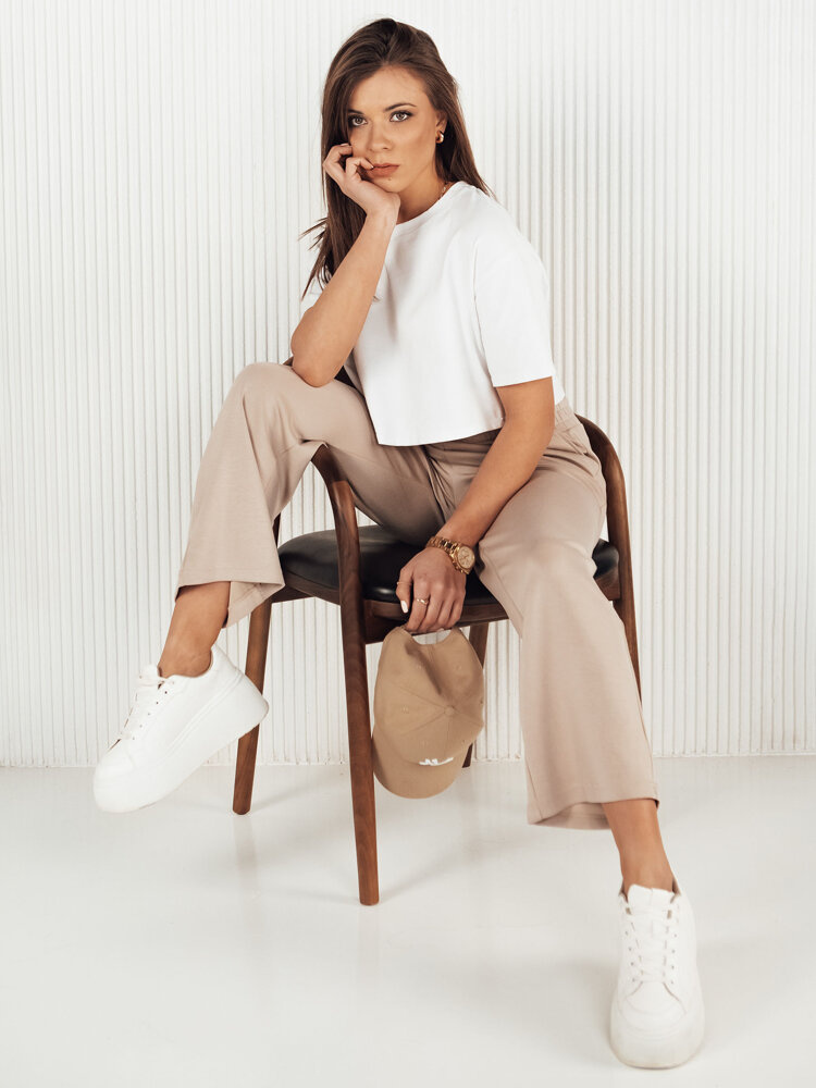 Spodnie damskie dresowe AXEL beżowe Dstreet