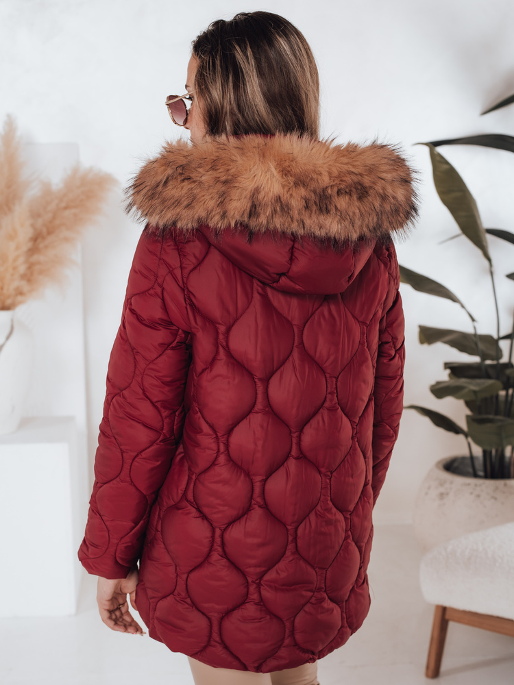 Geaca de iarna dama LUMORE visiniu