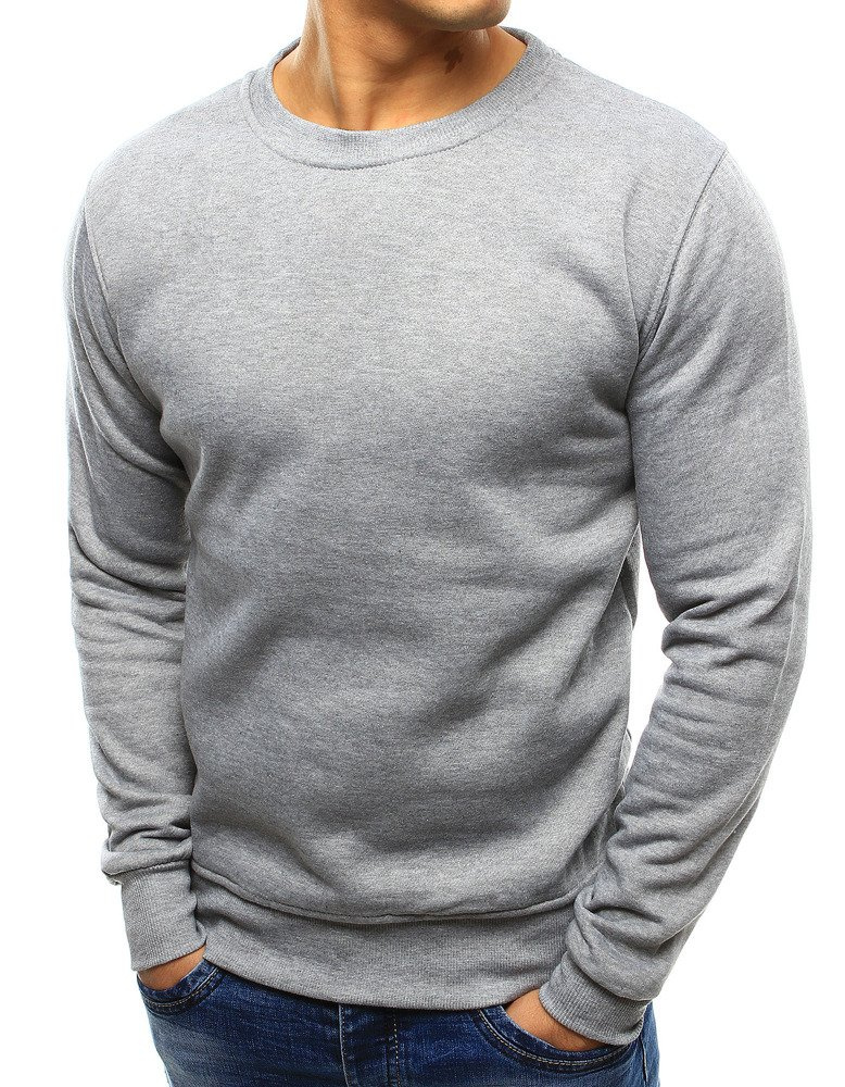 DStreet Bluza męska gładka szara