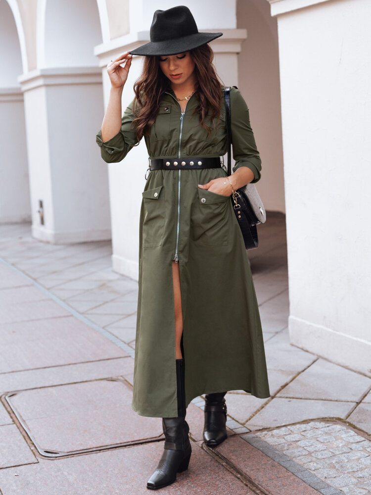 Sukienka midi MORTISZ khaki Dstreet