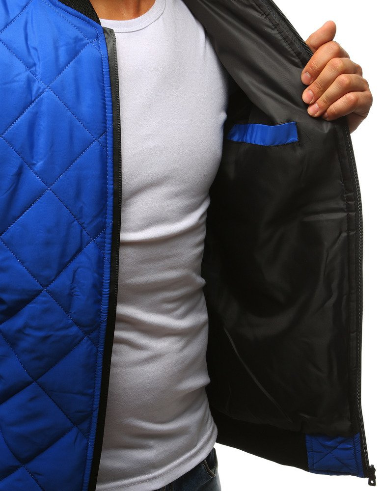 DStreet Kurtka męska pikowana bomber jacket niebieska