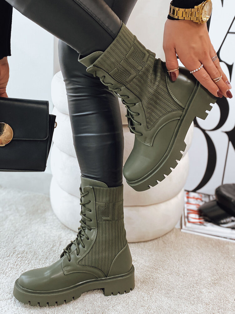 Botki damskie CALLA khaki Dstreet ZY0381