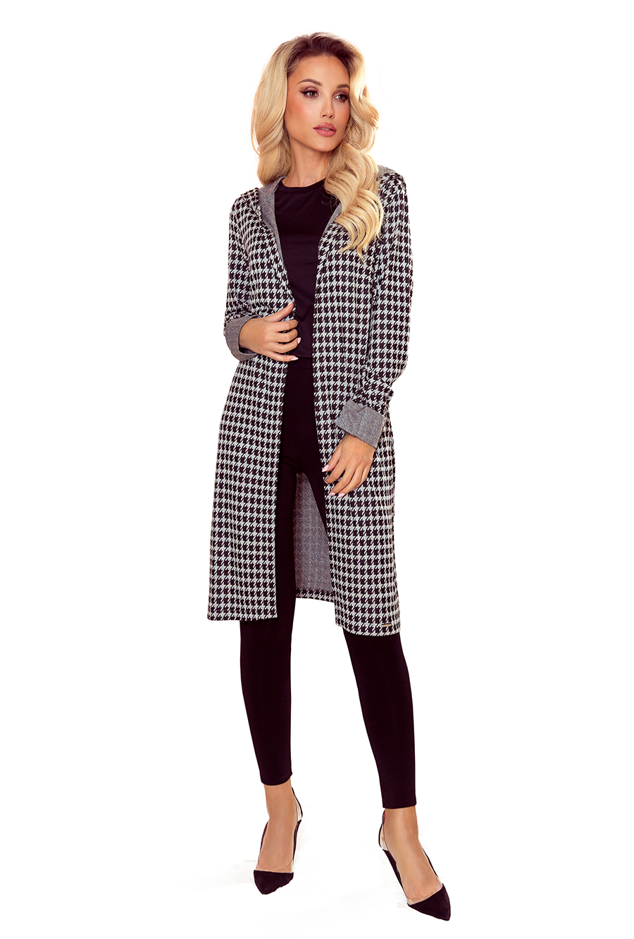 Hooded cardigan with Numoco pockets