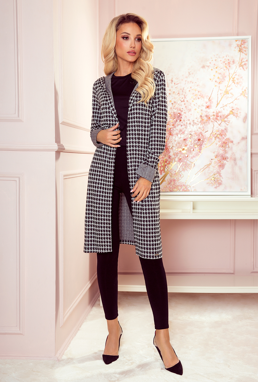 Hooded cardigan with Numoco pockets