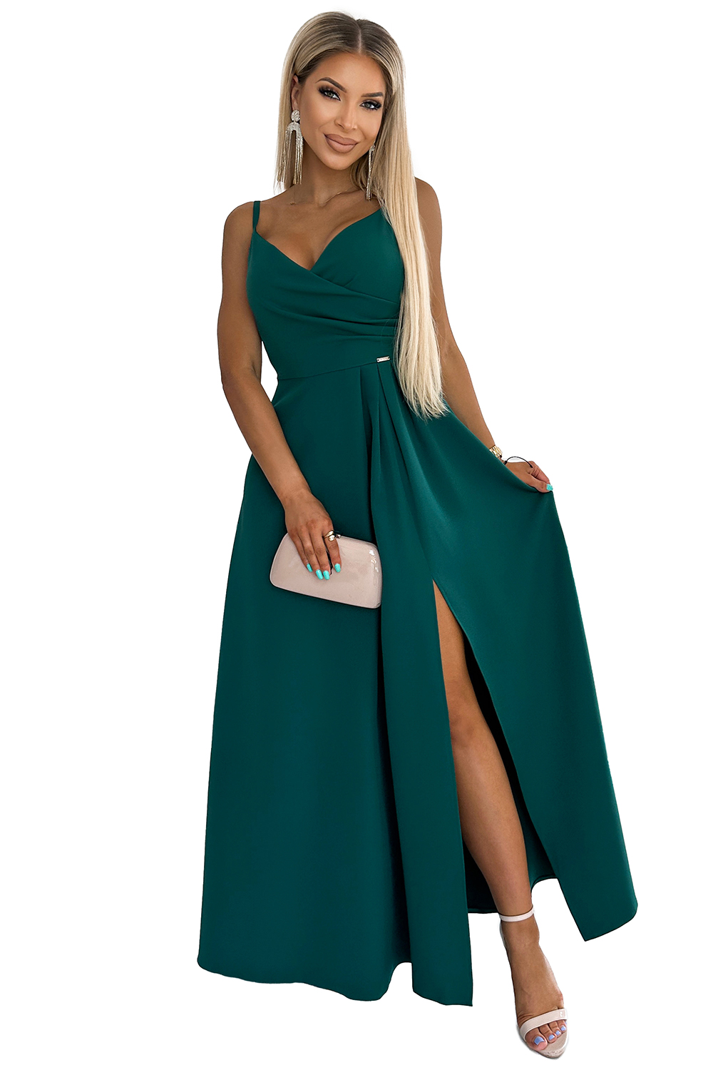 Elegantní maxi šaty na ramínka Numoco